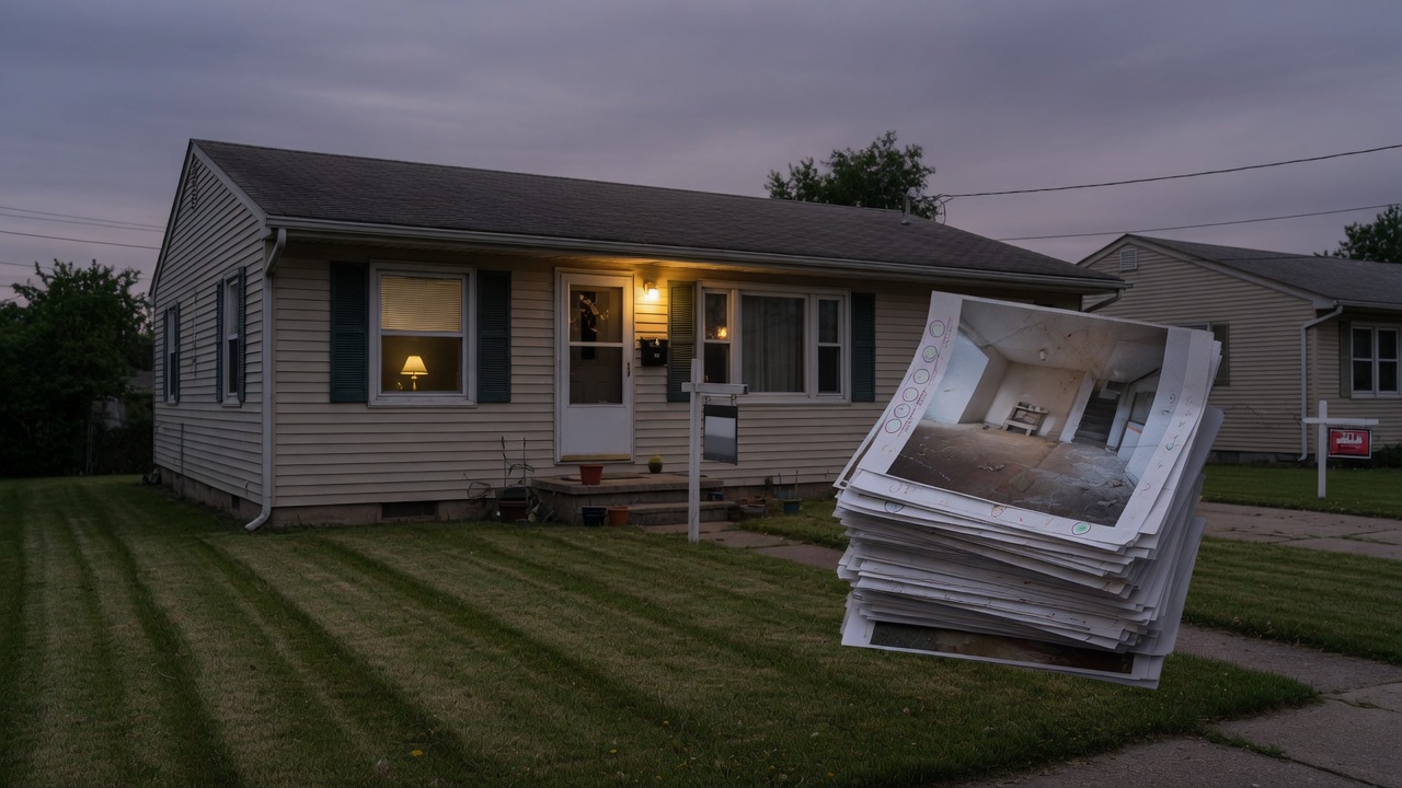 Vacant house at dusk representing the UIR Realty Rehab service catalog for property managers.